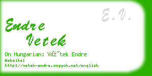 endre vetek business card